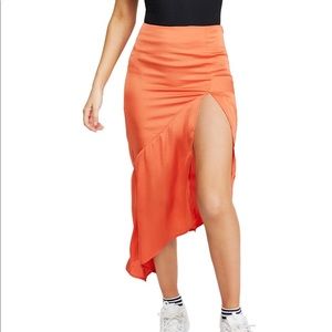 Free People - Lola Split Skirt - Bright Orange